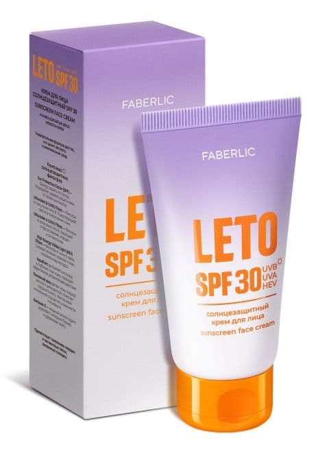Солнцезащитный крем для лица SPF 30 «Leto» Faberlic