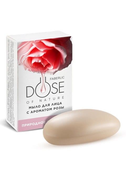 Мыло для лица с ароматом розы «Dose of Nature» Faberlic