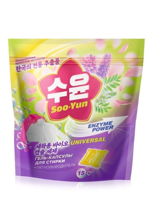Гель-капсулы для стирки с энзимами «Soo-Yun»